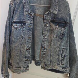 Lane Bryant Acid Wash Denim Jacket – Size 18